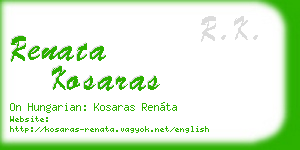 renata kosaras business card